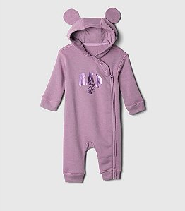 MACACÃO INFANTIL MENINA GAP ? MOLETOM ROXO MINNIE ORIGINAL