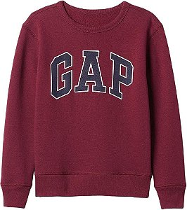 MOLETOM INFANTIL GAP BORDÔ COM LOGO ? CONFORTO E ESTILO