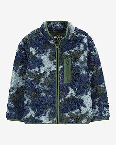 JAQUETA CARTER?S SHERPA AZUL VERDE CAMUFLADA INFANTIL MENINO