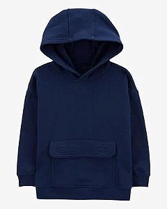 BLUSA MOLETOM CARTER?S AZUL MARINHO COM BOLSO FRONTAL ? MENINO