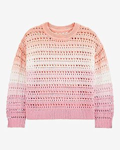 SUÉTER INFANTIL MENINA CARTER?S FIO LARANJA E ROSA INVERNO