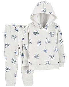 CONJ CARTER?S 2 PÇS MOLETOM CINZA BICICLETA ? INFANTIL