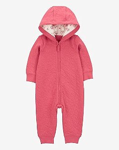 MACACÃO INFANTIL MENINA CARTER?S ALGODÃO CORAÇÃO COM CAPUZ