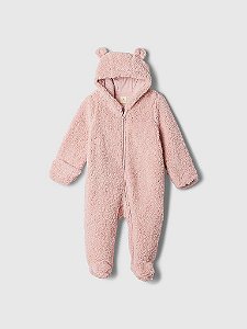 MACACÃO INFANTIL MENINA GAP SHERPA ROSA QUENTINHO E MACIO