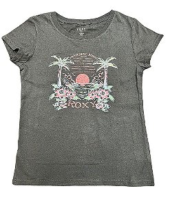 CAMISETA INFANTIL ROXY CINZA PARADISE ? CONFORTO E ESTILO MENINA