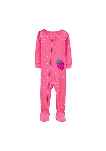 MACACÃO INFANTIL MENINA CARTERS ALGODÃO PINK MORANGO