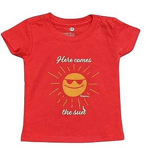CAMISETA INFANTIL RESERVA MINI VERMELHA SOL MENINA ESTILOSA