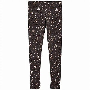 CALÇA LEGGING INFANTIL MENINA OSHKOSH MARROM FLORES