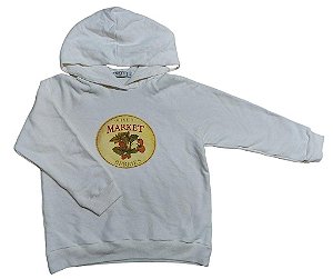 MOLETOM INFANTIL MENINA MIXED BEGE COM ESTAMPA MARKET