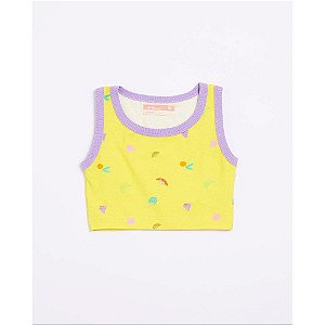 REGATA INFANTIL FÁBULA RIBANA AMARELA E LILÁS MENINA