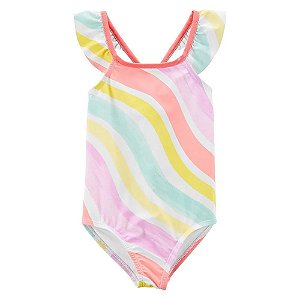 MAIÔ INFANTIL MENINA CARTERS COM ALÇA COLORIDA