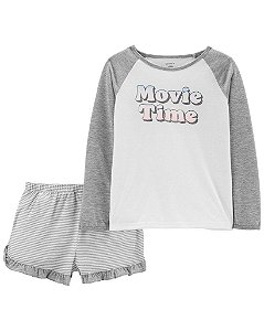 PIJAMA INFANTIL MENINA 2 PEÇAS CARTERS MOVIE TIME