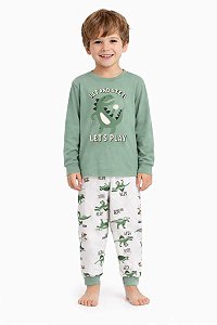 PIJAMA INFANTIL MENINO DADOMILE VERDE DINO HIT AND STEAL