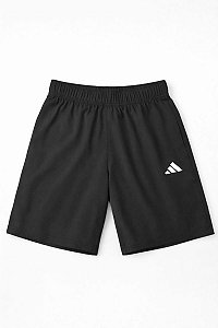BERMUDA ADIDAS PRETA COM LOGO BRANCA