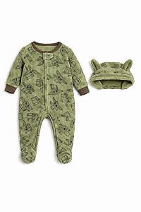 MACACAO STAR WARS VERDE YODA FLEECE COM BONÉ