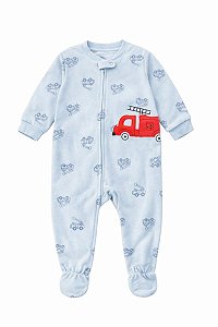 MACACAO INFANTIL MENINO CARTERS AZUL BOMBEIRO FLEECE