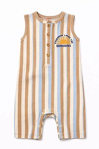 ROMPER MENINO OKIE DOKIE LISTRAS SUNSHINE