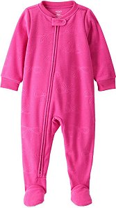 MACACAO FLEECE MENINA CARTERS PINK LAÇO