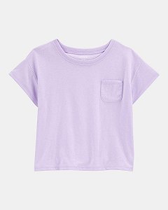 CAMISETA MENINA CARTERS LILÁS BOLSO