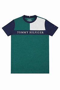 CAMISETA MENINO TOMMY HILFIGER VERDE E AZUL MARINHO