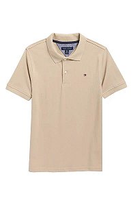 CAMISETA POLO TOMMY HILFIGER BEGE GOLA POLO