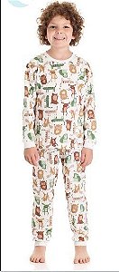 PIJAMA DADOMILE 2 PÇS BICHINHOS DA FLORESTA FORRADO FLEECE