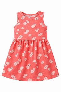 VESTIDO CARTERS LARANJA REGATA MARGARIDAS