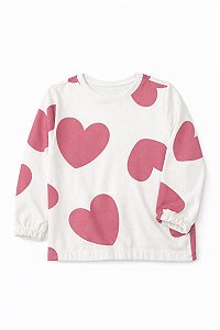 BLUSA MENINA NACIONAL BRANCO CORAÇÃO