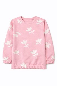 BLUSA MENINA NACIONAL ROSA TULIPAS