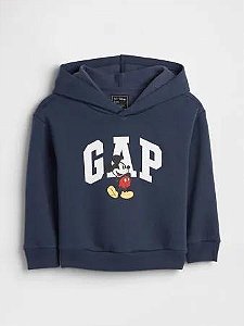 BLUSA MOLETOM GAP AZUL MICKEY FORRADA FLEECE