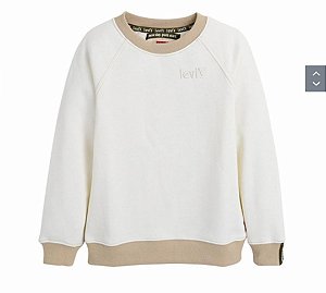 BLUSA MOLETOM LEVIS OFF WHITE COM BEGE