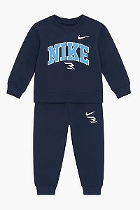CONJ 2 PÇS MENINO NIKE AZUL MARINHO LOGO AZUL CLARO