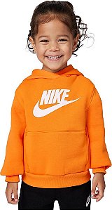 MOLETOM NIKE LARANJA LOGO BRANCA