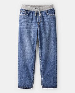 CALÇA JEANS OSHKOSH COS CINZA FORRO FLEECE AZUL MARINHO