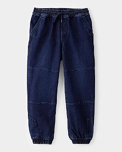 CALÇA JEANS MENINO OSHKOSH COM PUNHO LAVAGEM ESCURA