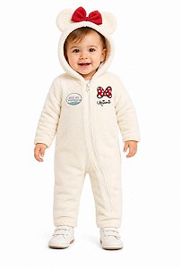 MACACAO MENINA DISNEY OFF WHITE MINNIE COM ORELHINHAS
