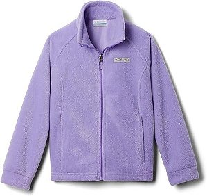 JAQUETA MENINA COLUMBIA LILÁS ZIPER FLEECE FORRADA