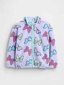 JAQUETA MENINA GAP LILÁS BORBOLETA FLEECE
