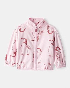 JAQUETA MENINA OSHKOSH FLEECE ROSA PINGUIM