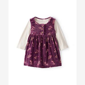 VESTIDO CARTERS BORDÔ VELUDO COM BODY BEGE