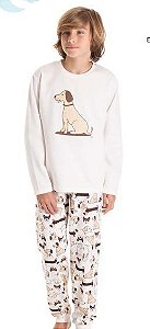 PIJAMA 2 PÇS MENINO DADOMILE CACHORRO FORRADO FLEECE