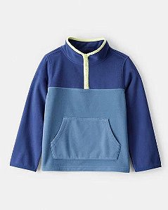 BLUSA MENINO OSHKOSH VERDE E AZUL ZÍPER NEON