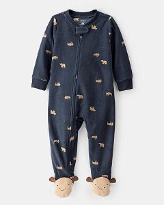 MACACAO FLEECE MENINO CARTERS AZUL COM PÉ DE ALCE