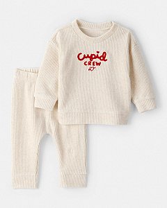 CONJ 2 PÇS MENINA CARTERS BEGE CUPIDO