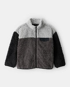 JAQUETA CARTERS MARROM E CINZA SHERPA
