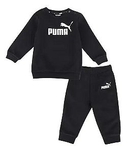 CONJ 2 PÇS MENINO PUMA MOLETOM PRETO COM CALÇA