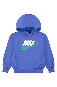 MOLETOM NIKE AZUL BORDADO BRANCO E VERDE