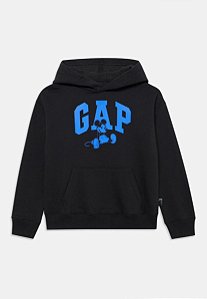 BLUSA MOLETOM GAP PRETO MICKEY AZUL
