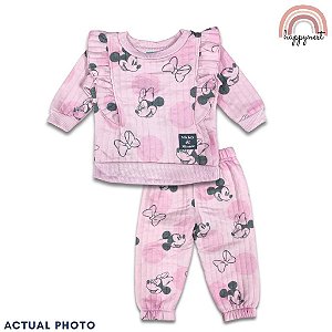CONJ 2 PÇS MENINA DISNEY ROSA MINNIE