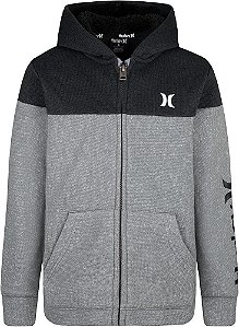 JAQUETA HURLEY CINZA ZIPER FORRADA FLEECE